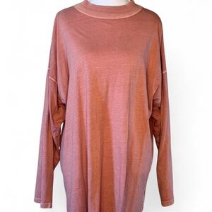 Free People We The Free Long Sleeve Oversized Rust Top Medium